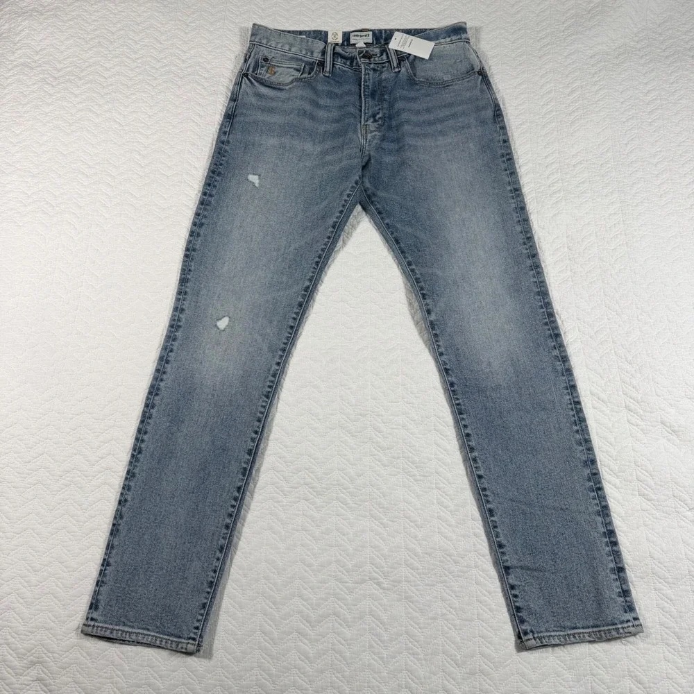 Todd‎ Snyder Slim Fit Stretch Destroyed Jeans Med Indigo 31x32 JE099457-BL43 NWT